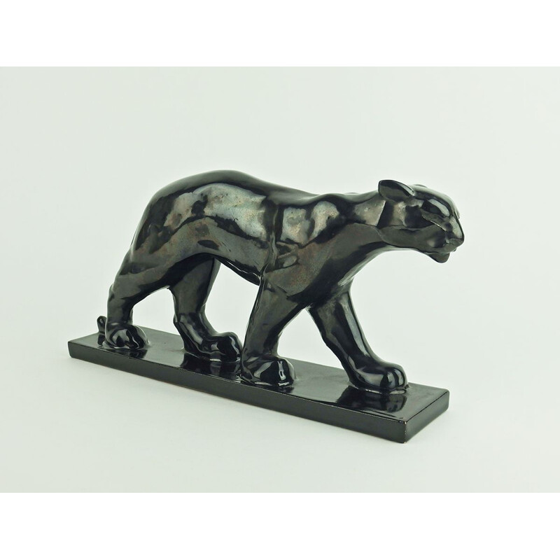 Vintage Art Deco ceramic panther