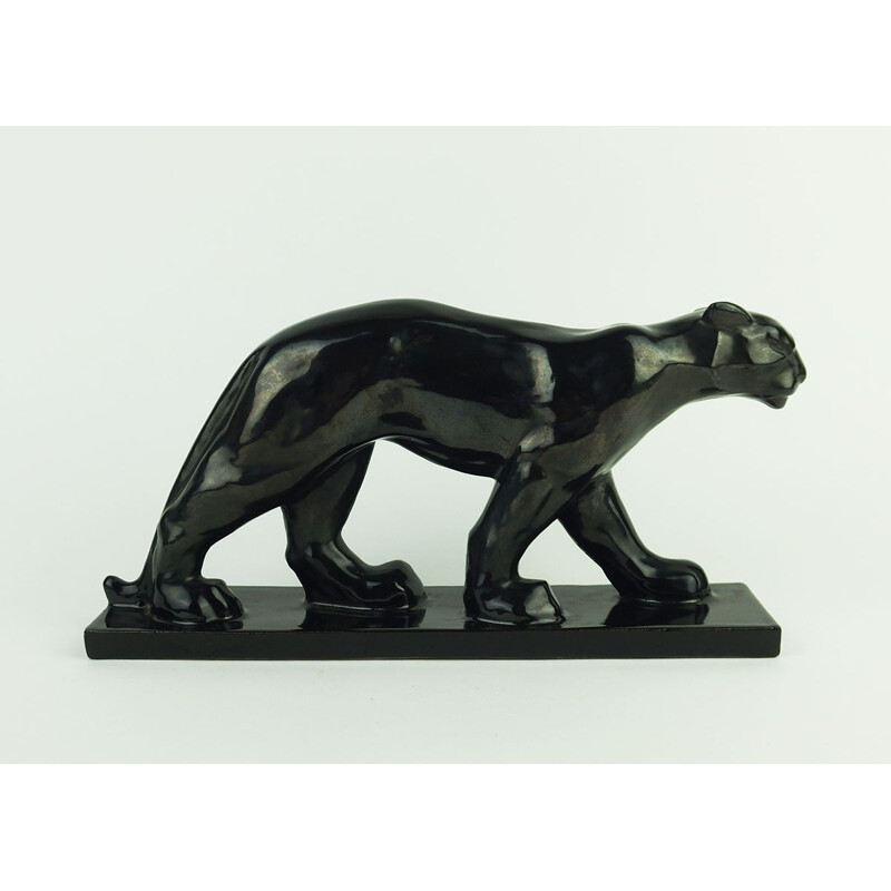 Vintage Art Deco ceramic panther