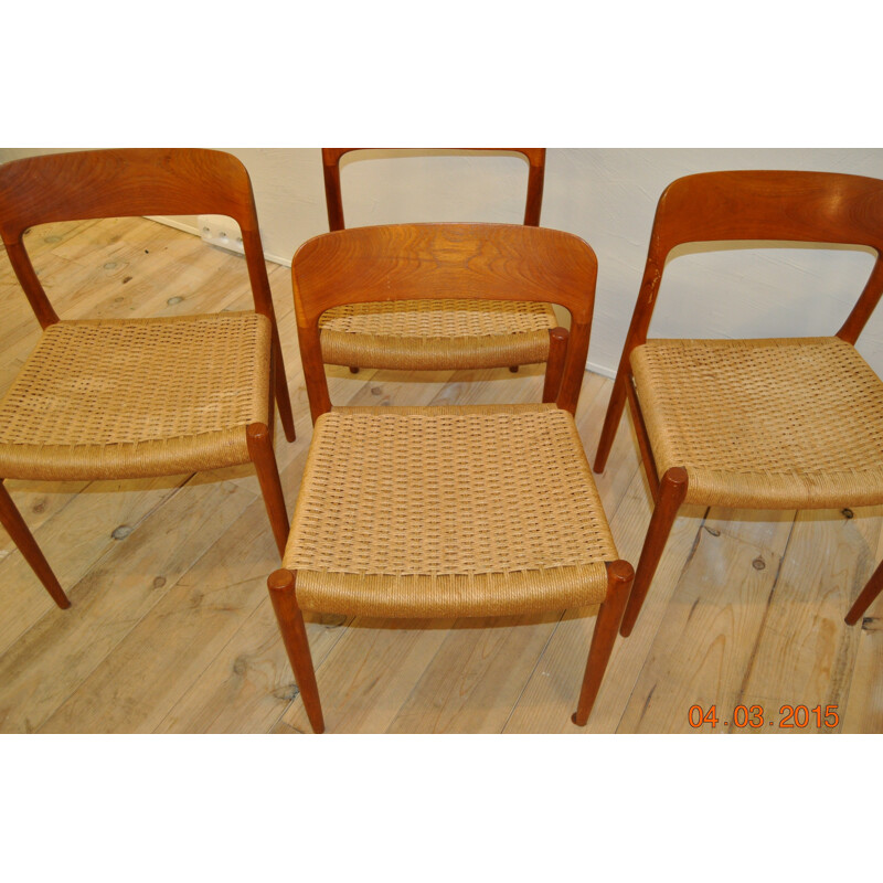 Set of 6 chairs "75", Niels O MOLLER - 1970s