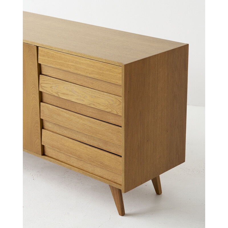 Mid-century U-460 oak sideboard by Jiří Jiroutek for Interier Praha, 1960