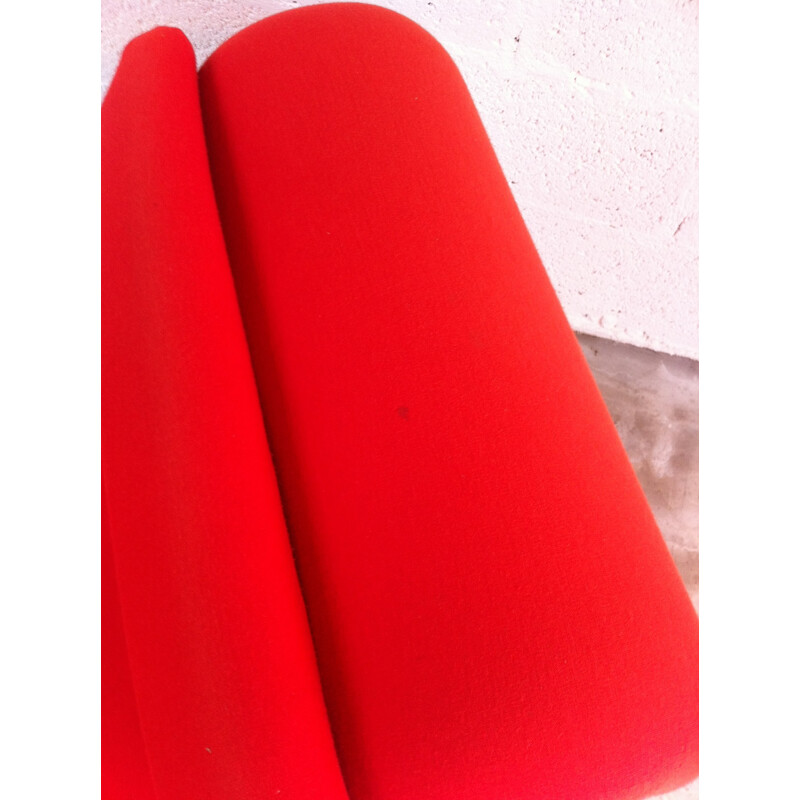Airborne "Djinn" deckchair in red fabric, Olivier MOURGUE - 1960s