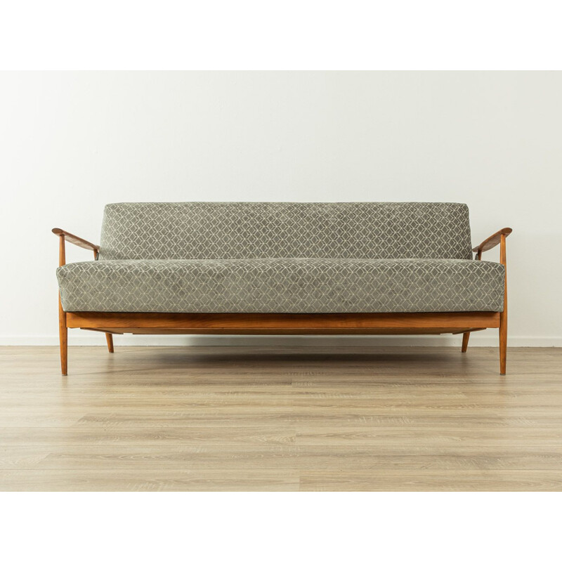 Sofa vintage in beech stained on teak, 1950s