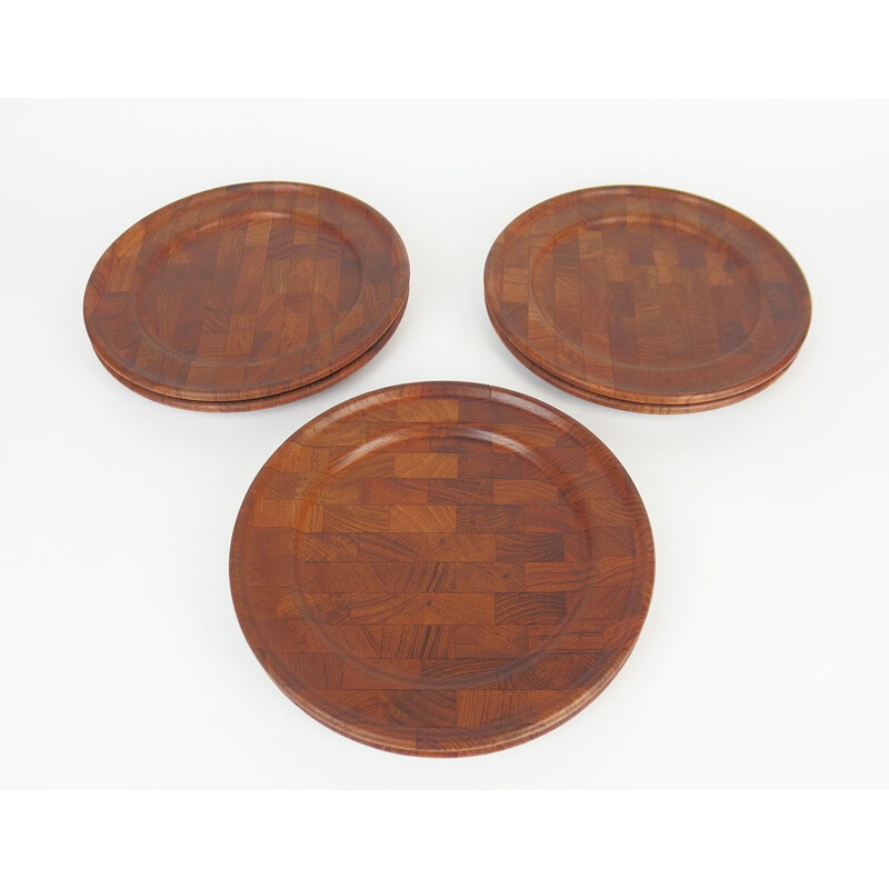 Set of six Digsmed rosewood plates, Denmark 1960