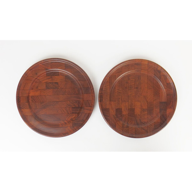 Set of six Digsmed rosewood plates, Denmark 1960