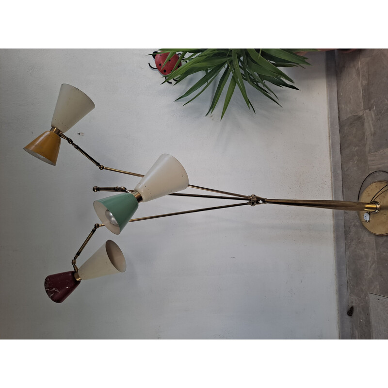 Lampadaire vintage par Oscar Torlasco pour Lumi, Italie