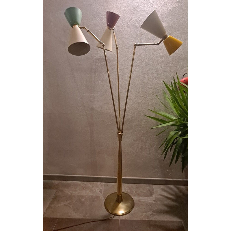 Lampadaire vintage par Oscar Torlasco pour Lumi, Italie