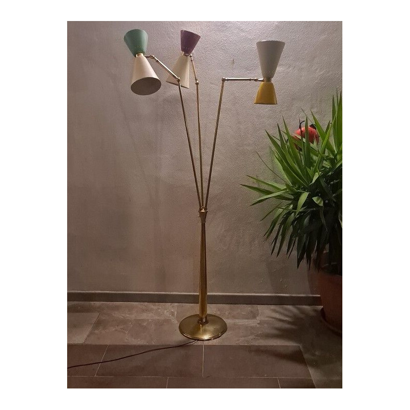 Vintage floor lamp by Oscar Torlasco for Lumi, Italy