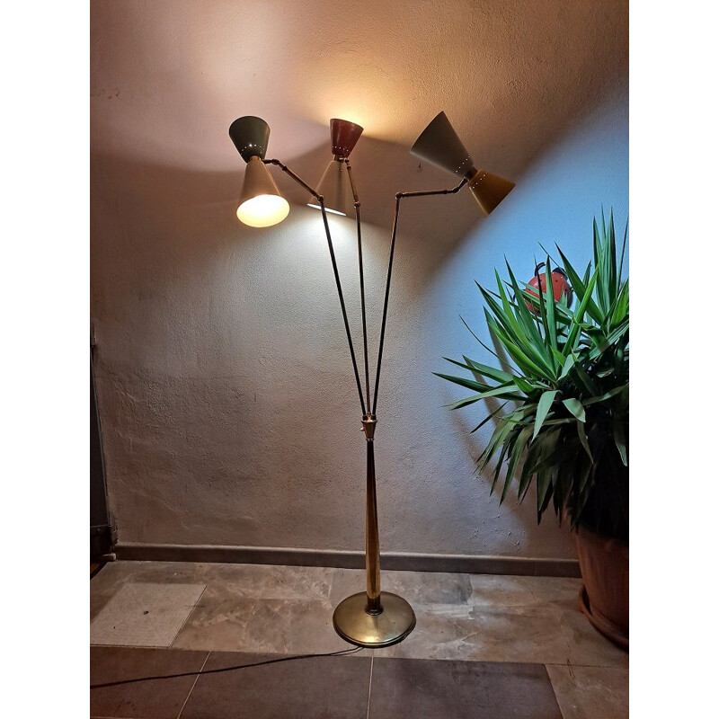 Vintage floor lamp by Oscar Torlasco for Lumi, Italy
