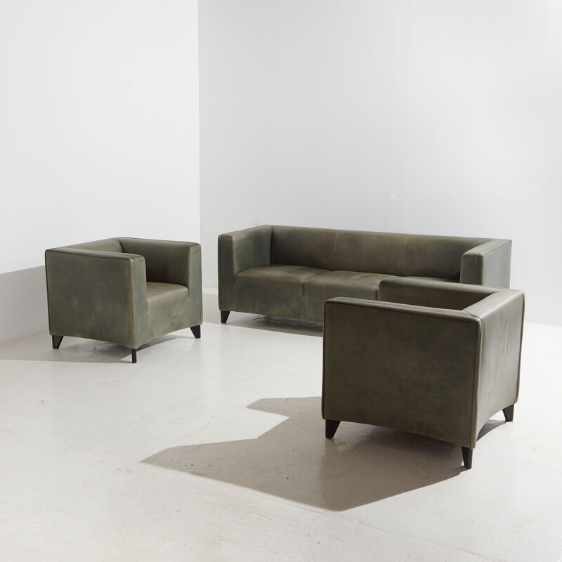 Ducale leather sofa set by Paolo Piva for Wittmann