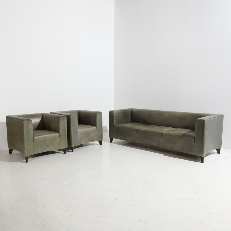 Ducale leather sofa set by Paolo Piva for Wittmann