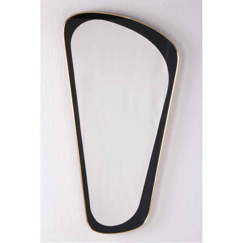 Vintage Elongated mirror with black border, 1960s