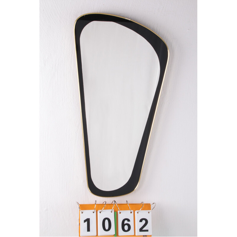 Vintage Elongated mirror with black border, 1960s