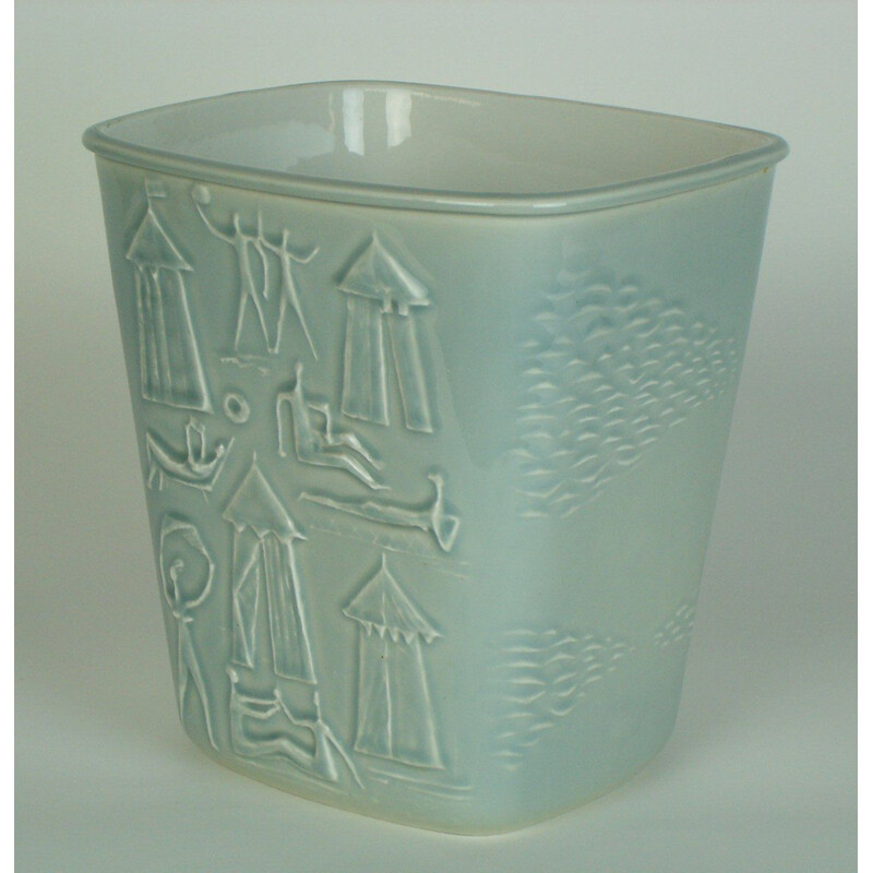 Vase en porcelaine vintage de Carl Harry Stalhane pour Rorstrand, Suède 1956
