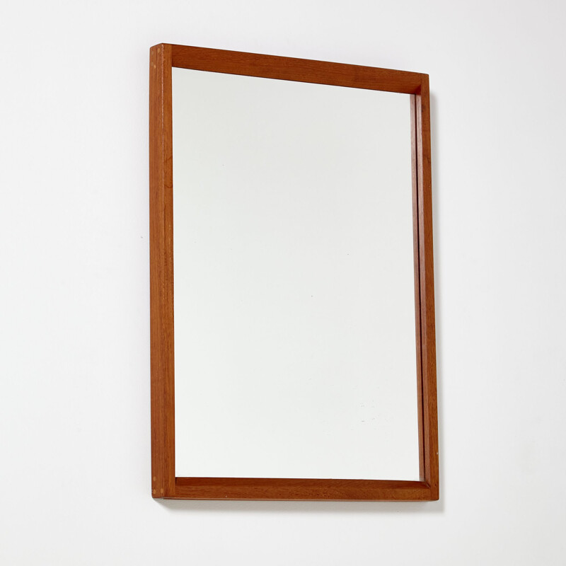 Vintage teak mirror model 141 by Aksel Kjersgaard for Odder, Denmark 1960