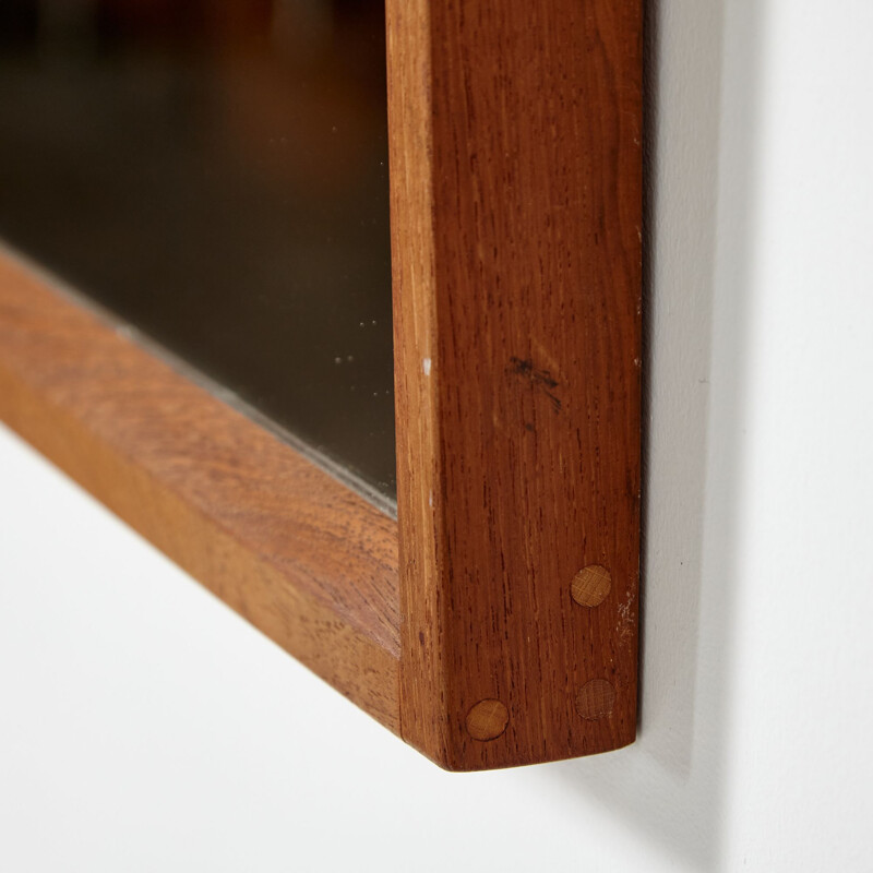 Vintage teak mirror model 141 by Aksel Kjersgaard for Odder, Denmark 1960