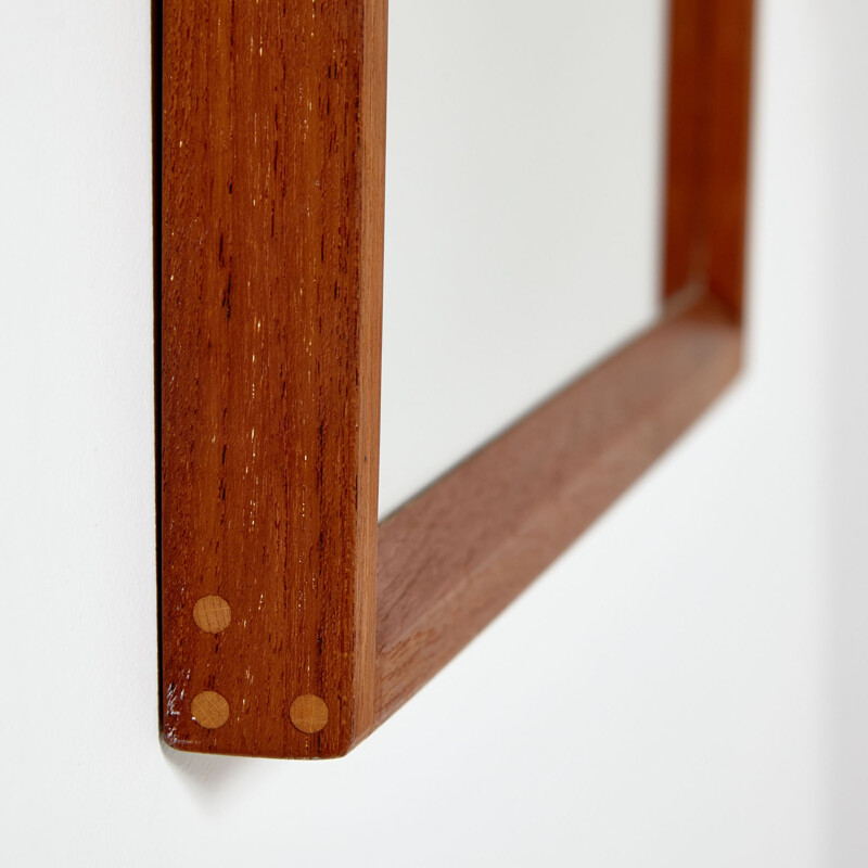 Vintage teak mirror model 141 by Aksel Kjersgaard for Odder, Denmark 1960