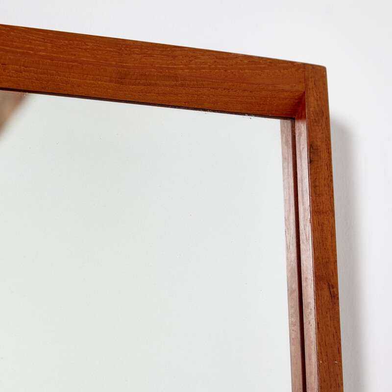 Vintage teak mirror model 141 by Aksel Kjersgaard for Odder, Denmark 1960