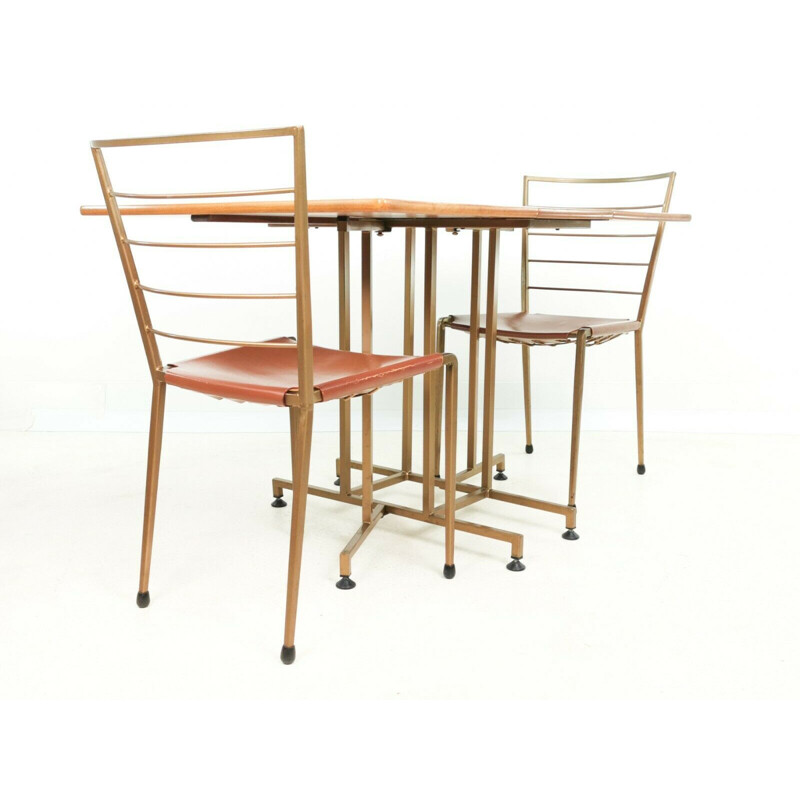 Table à rallonge et chaises en teck Ladderax, 1960