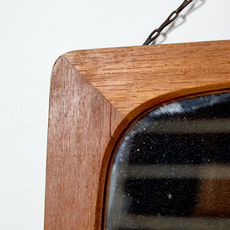 Mid-century teak framed mirror, 1960s