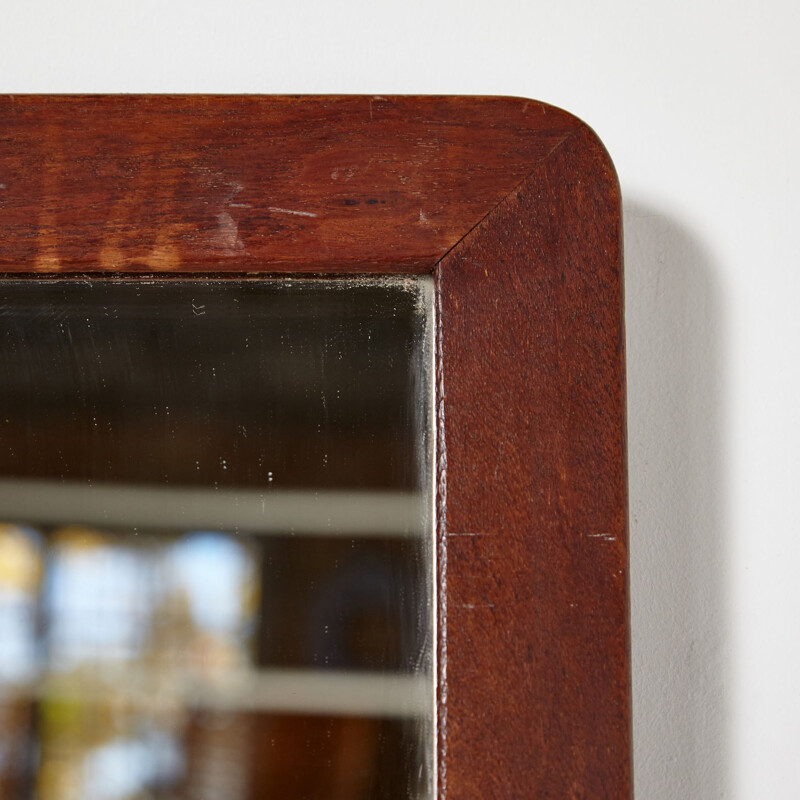 Vintage framed teak mirror, Denmark 1960