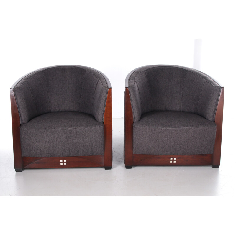 Pair of vintage armchairs Art Deco by Frits Schuitema, 1980s
