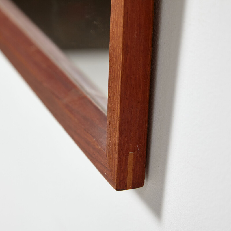 Mid-century teak framed mirror, Denmark