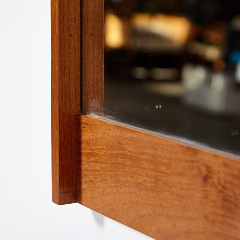 Specchio vintage con cornice in teak, Danimarca