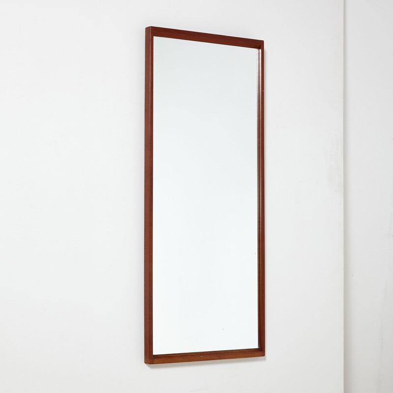 Vintage teak mirror model 14 by Aksel Kjersgaard for Odder, Denmark 1960