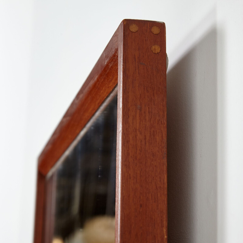 Vintage teak mirror model 14 by Aksel Kjersgaard for Odder, Denmark 1960