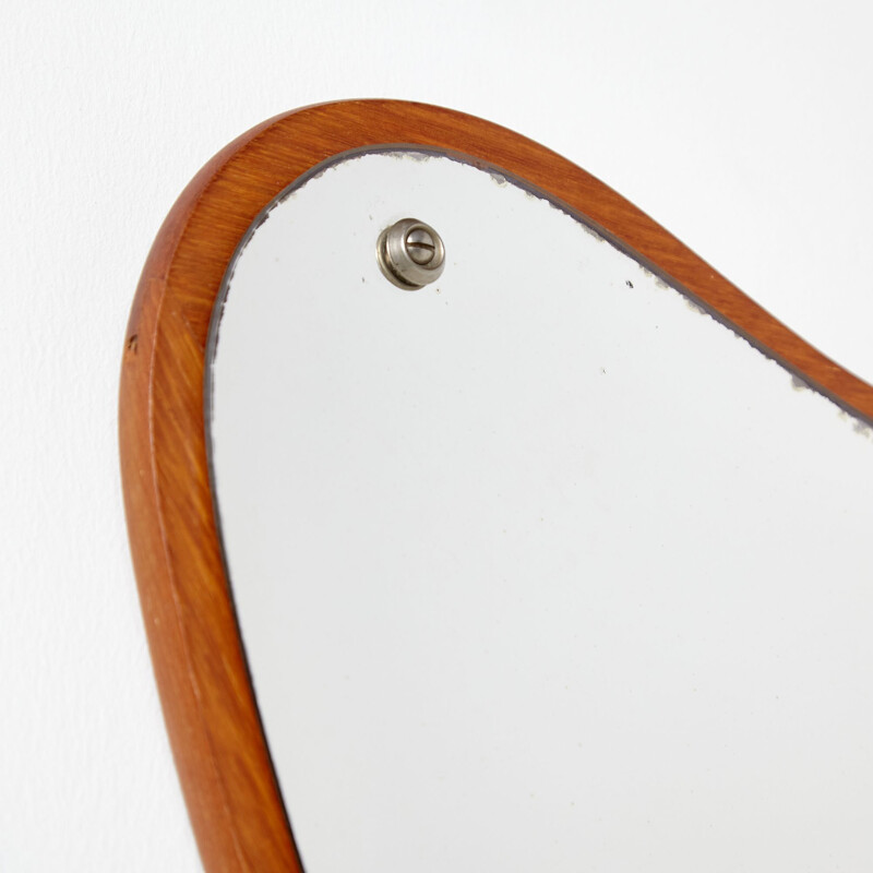 Mid-century teak framed mirror, Denmark 1960s