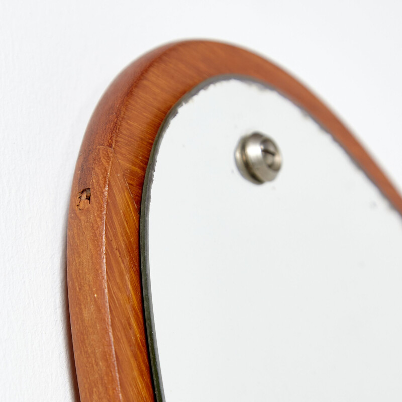 Mid-century teak framed mirror, Denmark 1960s