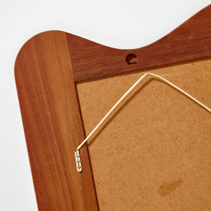 Mid-century teak framed mirror, Denmark 1960s