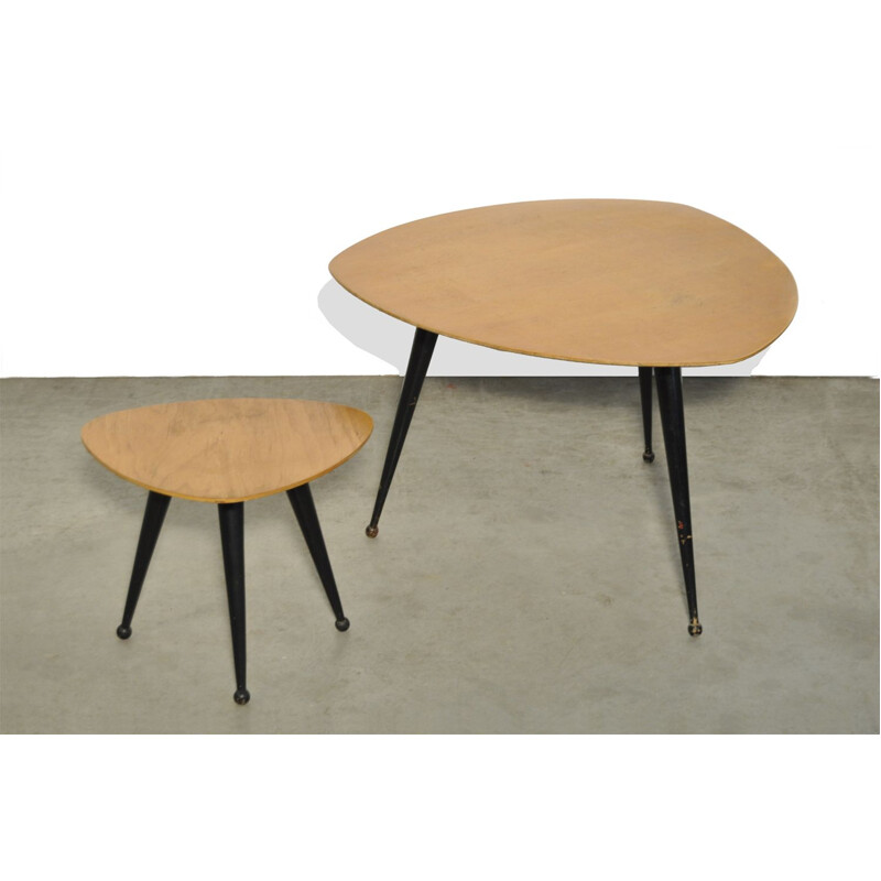 Ensemble de tables d'appoint vintage par Cees Braakman pour Pastoe, Pays-Bas 1950