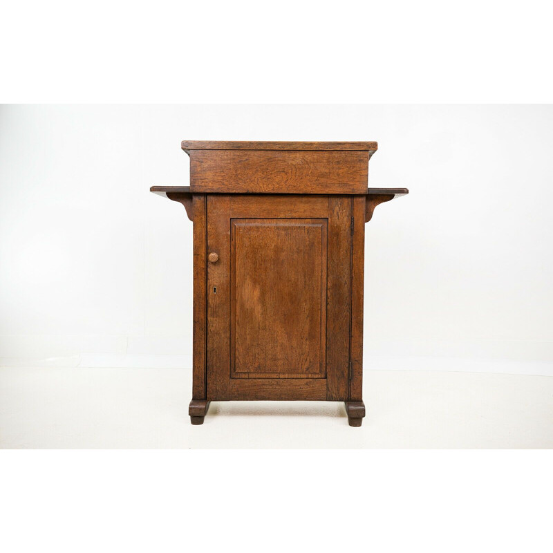 Vintage oak headteachers lectern podium