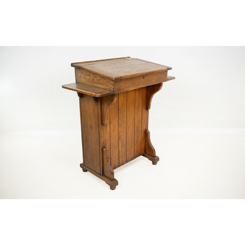 Vintage oak headteachers lectern podium