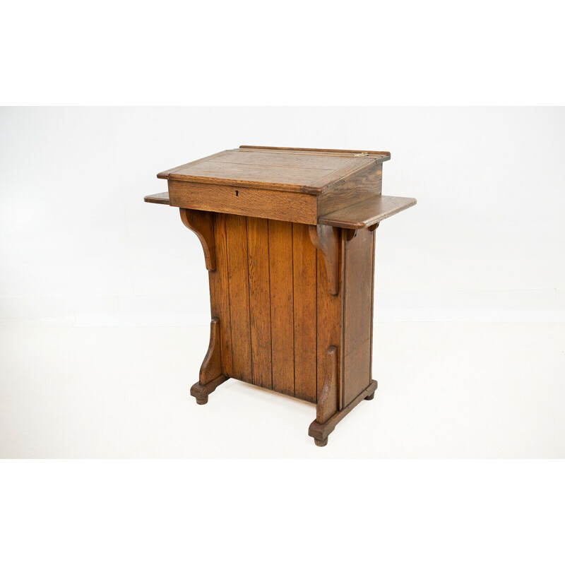 Vintage oak headteachers lectern podium