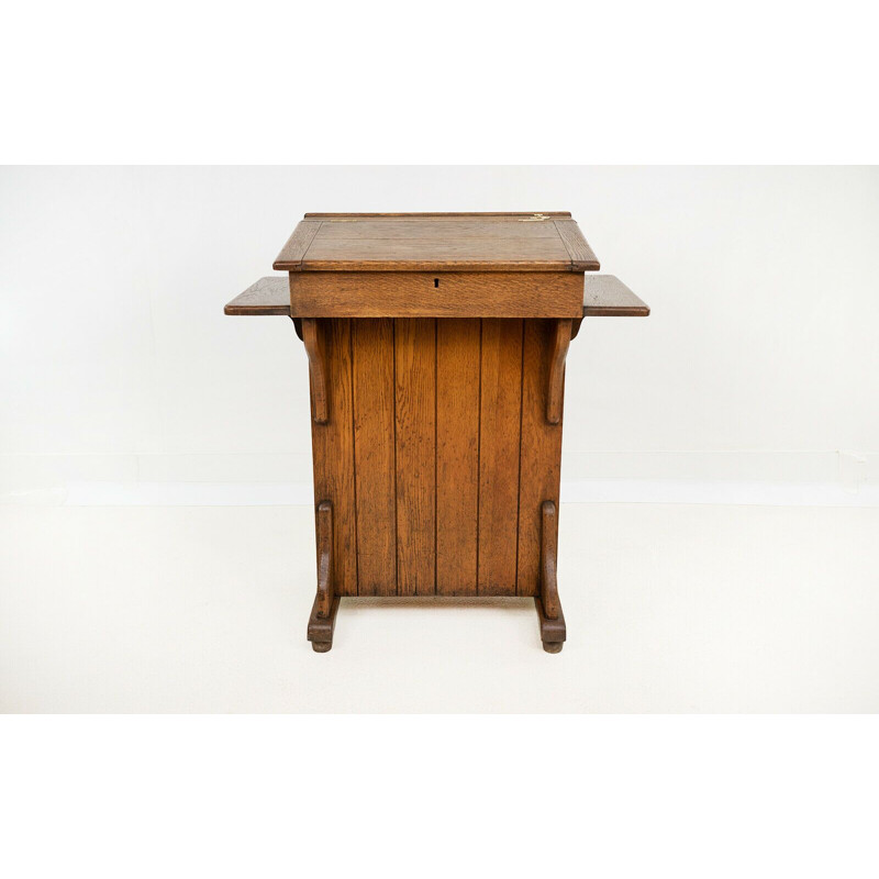 Vintage oak headteachers lectern podium