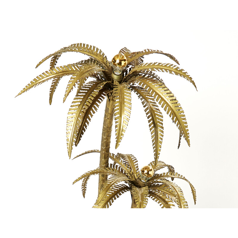 Brass palm lamp by Maison Jansen, 1970s