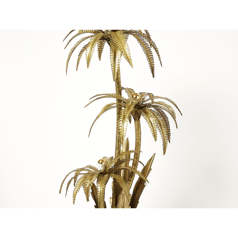 Brass palm lamp by Maison Jansen, 1970s