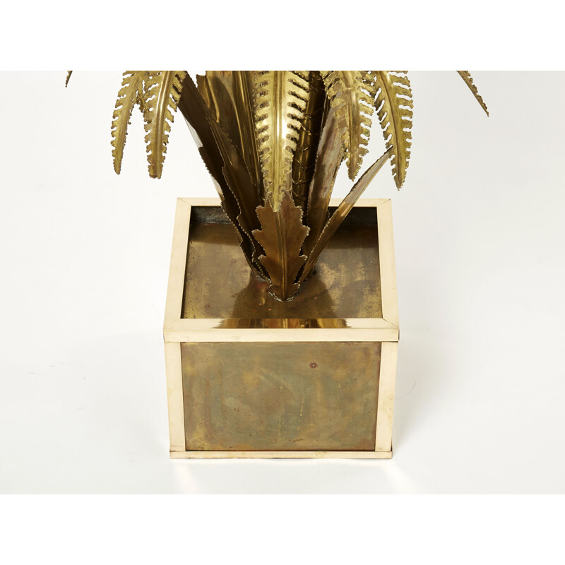 Brass palm lamp by Maison Jansen, 1970s