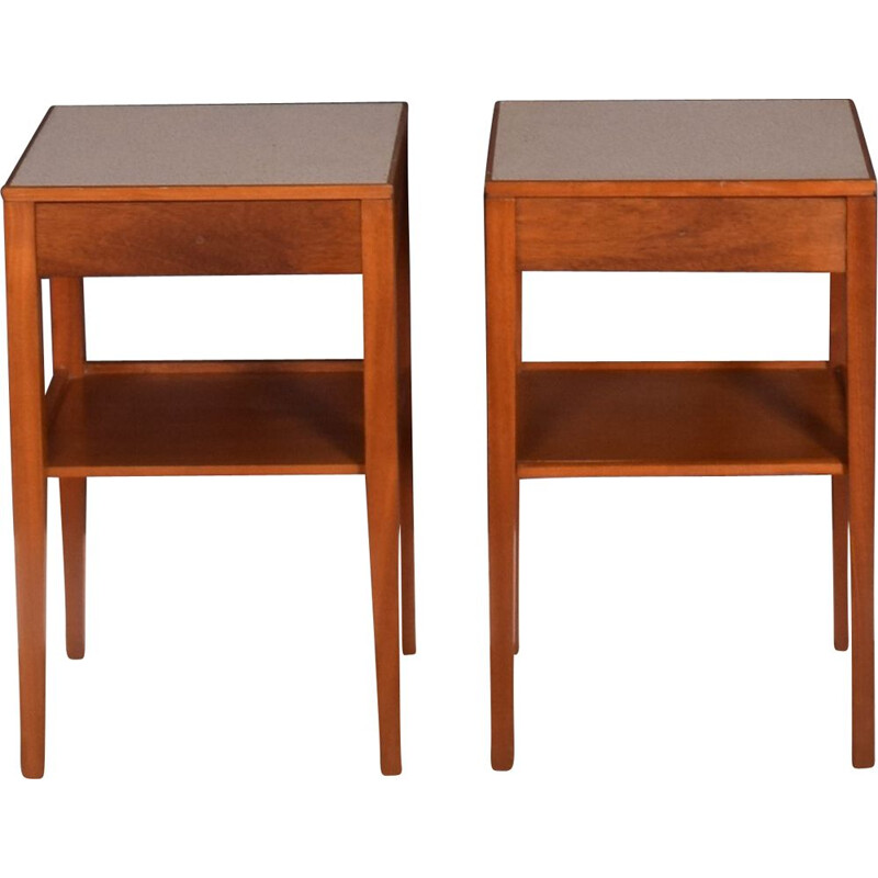 Pair of vintage Remploy night stands, 1970s