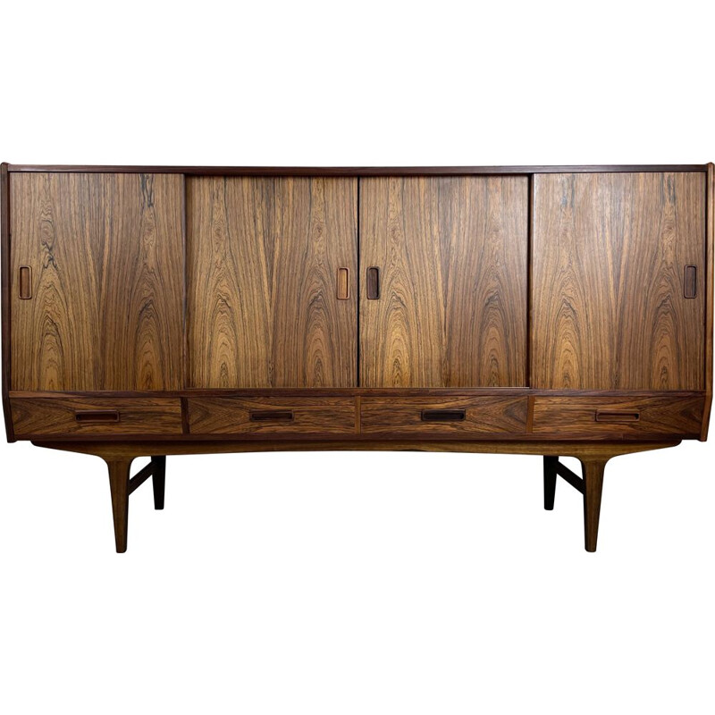 Vintage rosewood highboard by Børge Seindal for Westergaard Møbelfabrik, 1960s