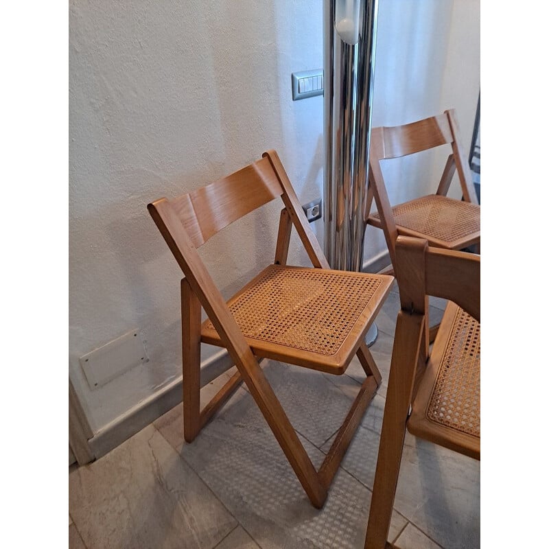 Set of 4 vintage Trieste folding chairs, 1966s