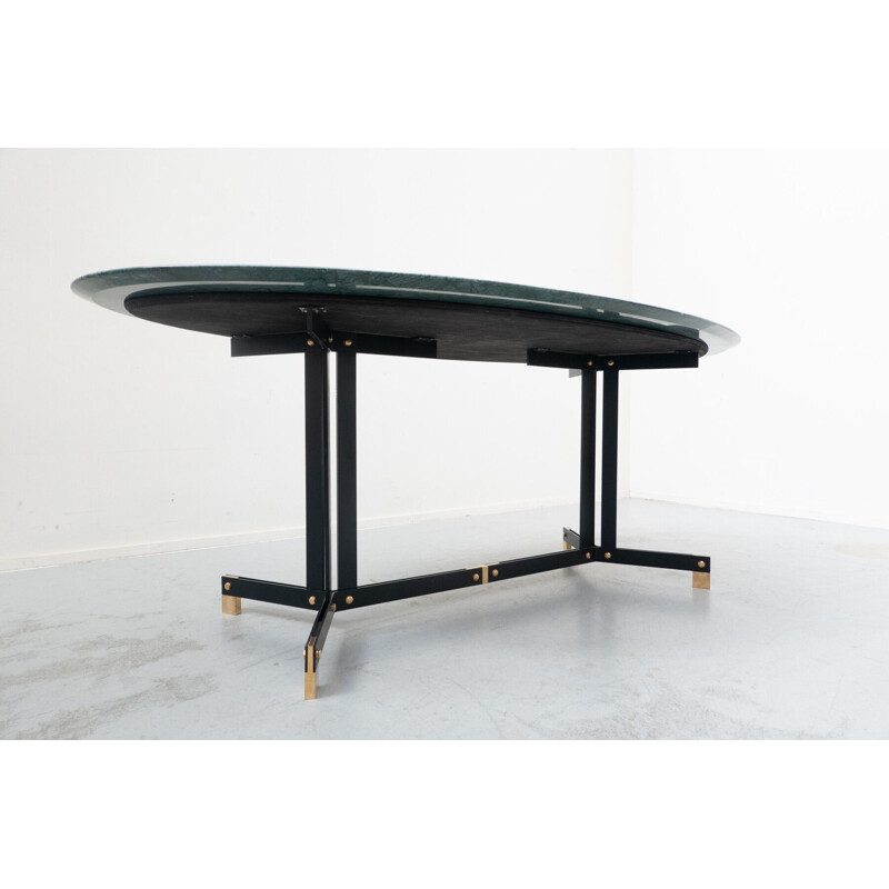 Mesa oval de mármore verde de Ignazio Gardella, 1950