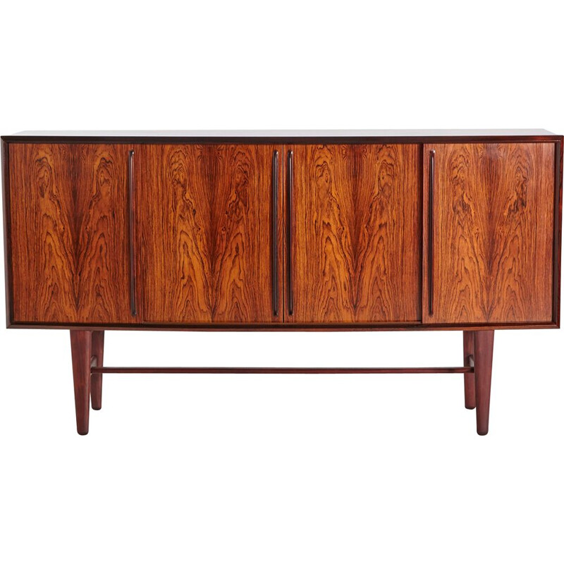 Danish rosewood highboard with four sliding doors by Arne Vodder for Hp Hansen