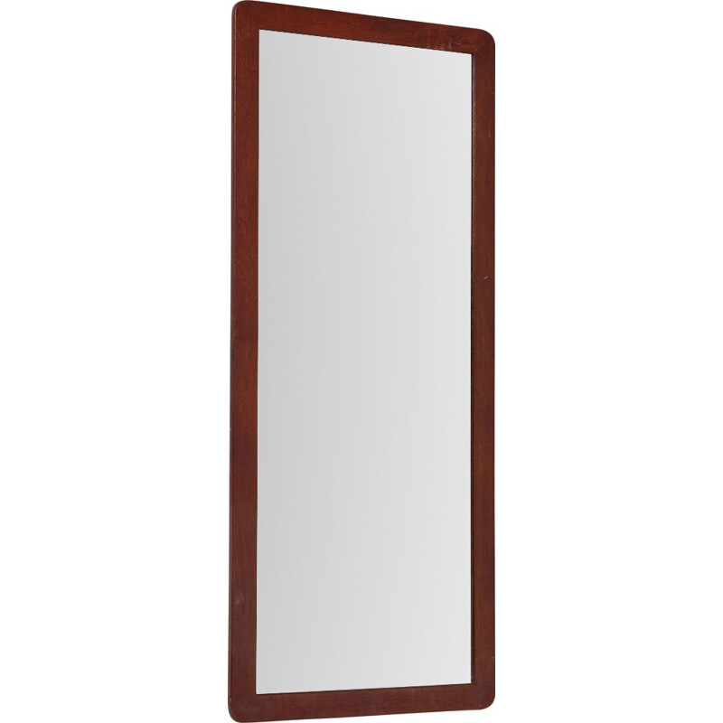 Vintage framed teak mirror, Denmark 1960