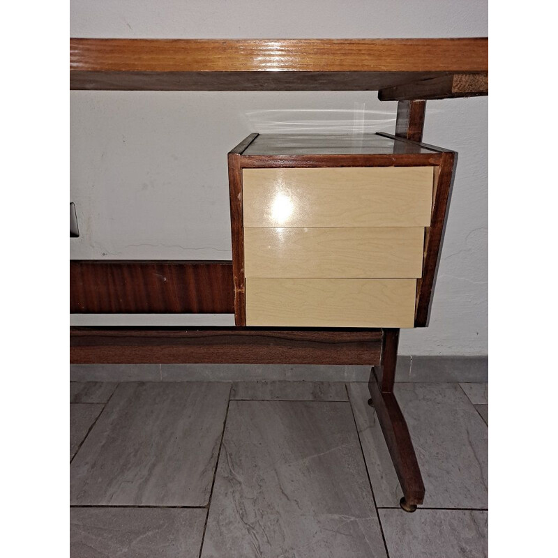 Mid-century italian formica desk, 1950s