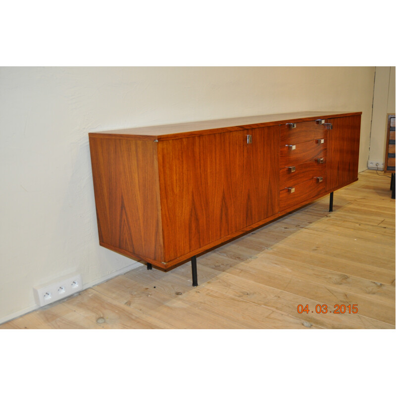 Sideboard in rosewood, Alain RICHARD - 1950s