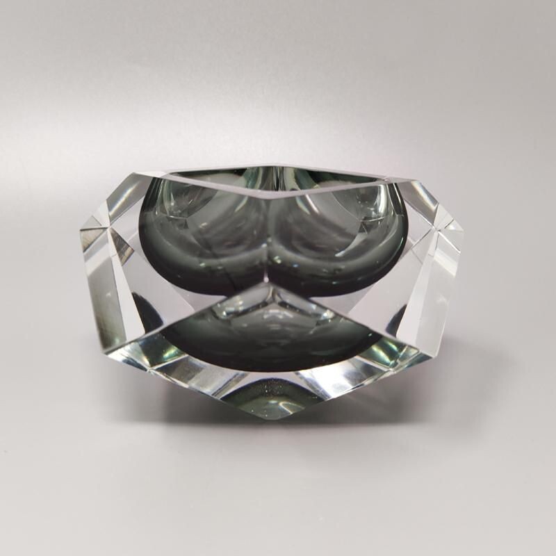 Mid-century grey ashtray by Flavio Poli for Seguso, 1960s 