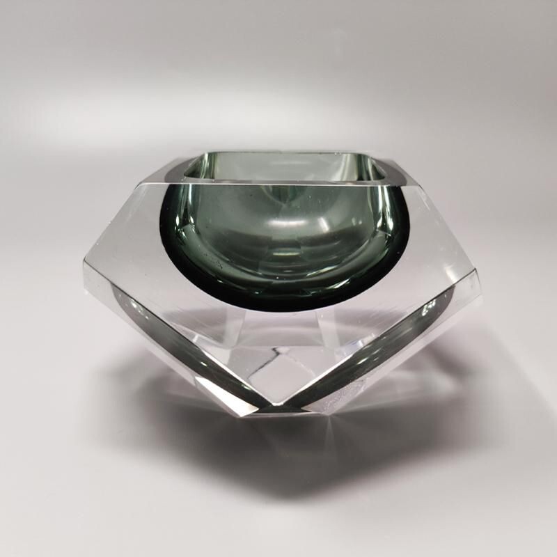 Mid-century grey ashtray by Flavio Poli for Seguso, 1960s 